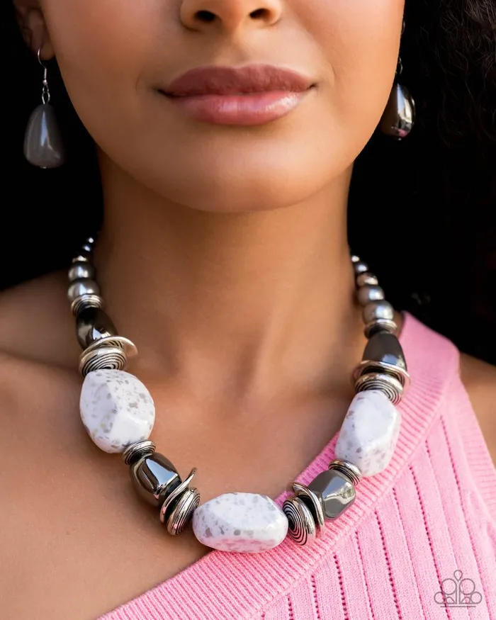 Necklaces Paparazzi Jewelry Paparazzi Necklace In Good Glazes Silver