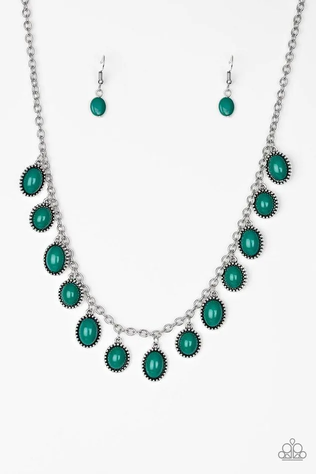 Necklaces Paparazzi Jewelry Paparazzi Necklace Make Some ROAM Green