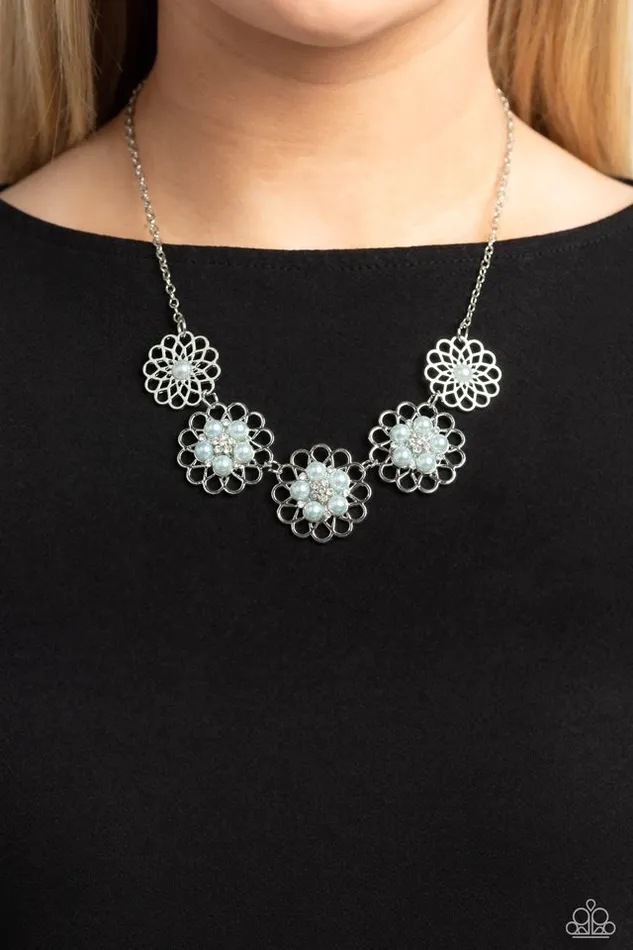 Necklaces Paparazzi Jewelry Paparazzi Necklace Mandala Mosaic Blue