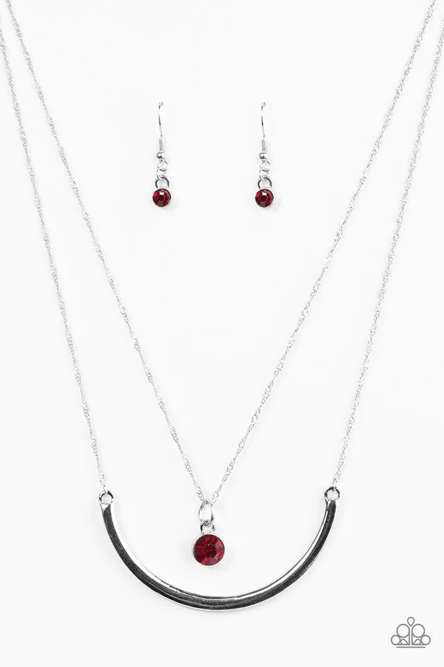 Necklaces Paparazzi Jewelry Paparazzi Necklace Moonlit Metro Red