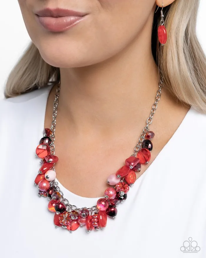 Necklaces Paparazzi Jewelry Paparazzi Necklace Offbeat Ofrenda Red