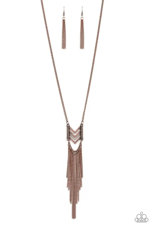 Necklaces Paparazzi Jewelry Paparazzi Necklace Point Taken Copper
