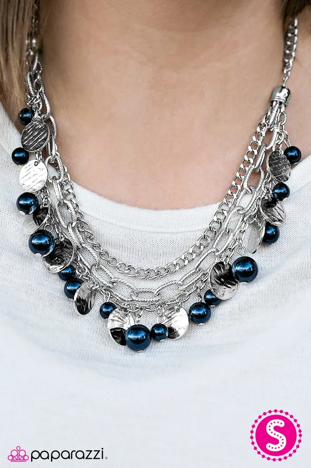 Necklaces Paparazzi Jewelry Paparazzi Necklace SEAing Stars Blue