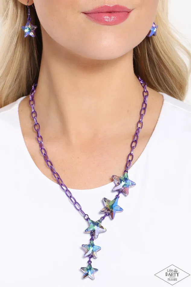 Necklaces Paparazzi Jewelry Paparazzi Necklace StarCrossed Sparkle Purple