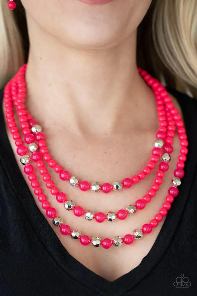 Necklaces Paparazzi Jewelry Paparazzi Necklace STAYCATION All I Ever Wanted Pink