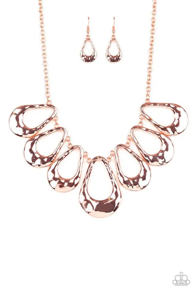 Necklaces Paparazzi Jewelry Paparazzi Necklace Teardrop Envy Copper
