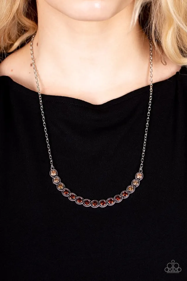 Necklaces Paparazzi Jewelry Paparazzi Necklace Throwing SHADES Brown