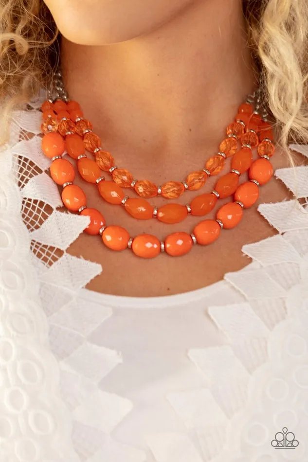 Necklaces Paparazzi Jewelry Paparazzi Necklace Tropical Hideaway Orange