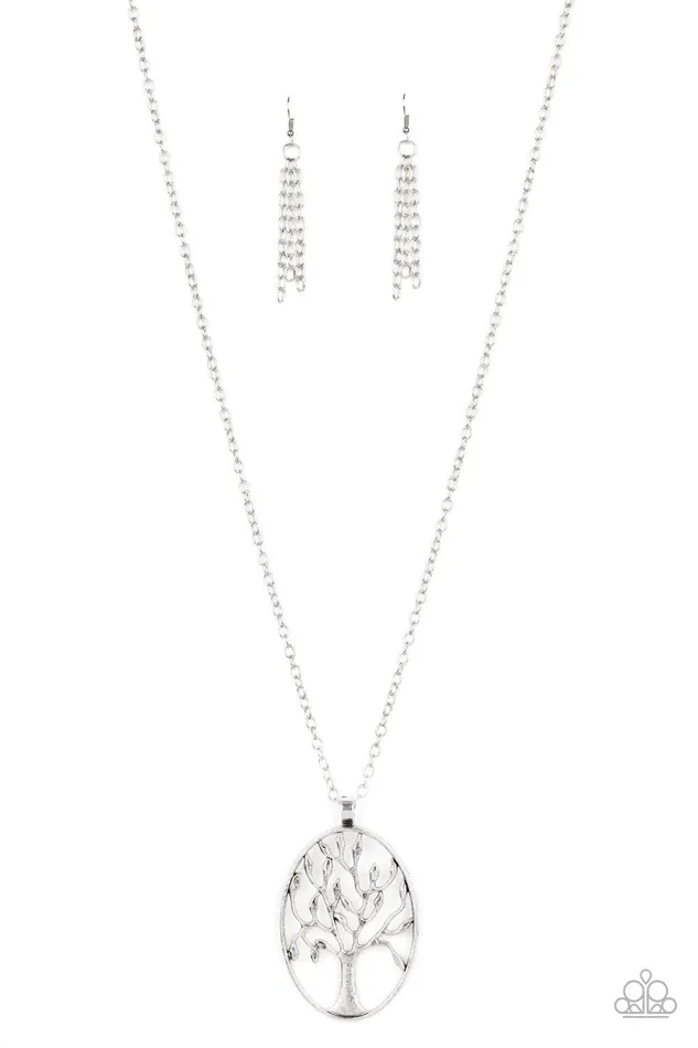 Necklaces Paparazzi Jewelry Paparazzi Necklace WellRooted Silver Necklaces Paparazzi Jewelry Paparazzi Necklace WellRooted Silver