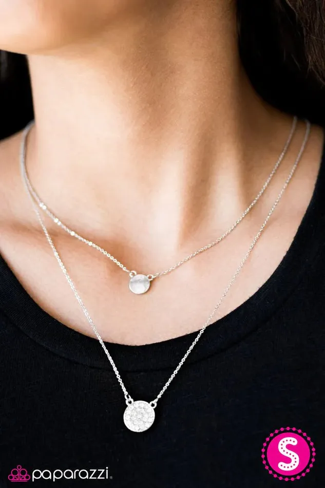 Necklaces Paparazzi Necklace Center Of The Glitterverse White Paparazzi Jewelry
