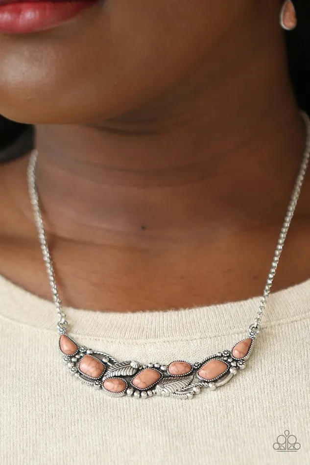 Necklaces Paparazzi Necklace Cottage Garden Brown Paparazzi Jewelry