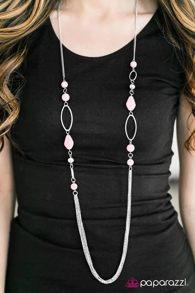 Necklaces Paparazzi Necklace Dreamy Daydreams Pink Paparazzi Jewelry