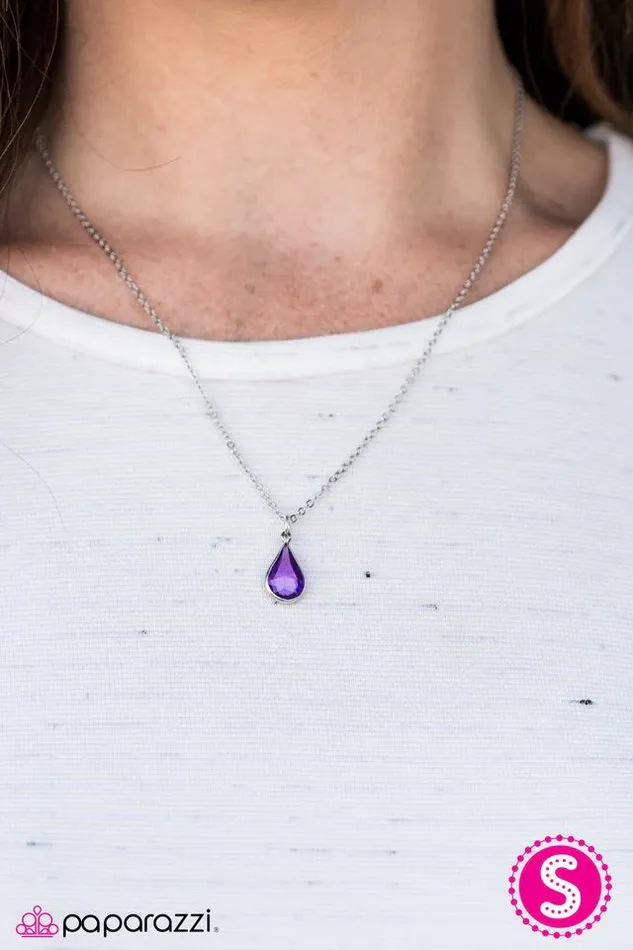 Necklaces Paparazzi Necklace Drop of Daylight Purple Paparazzi Jewelry