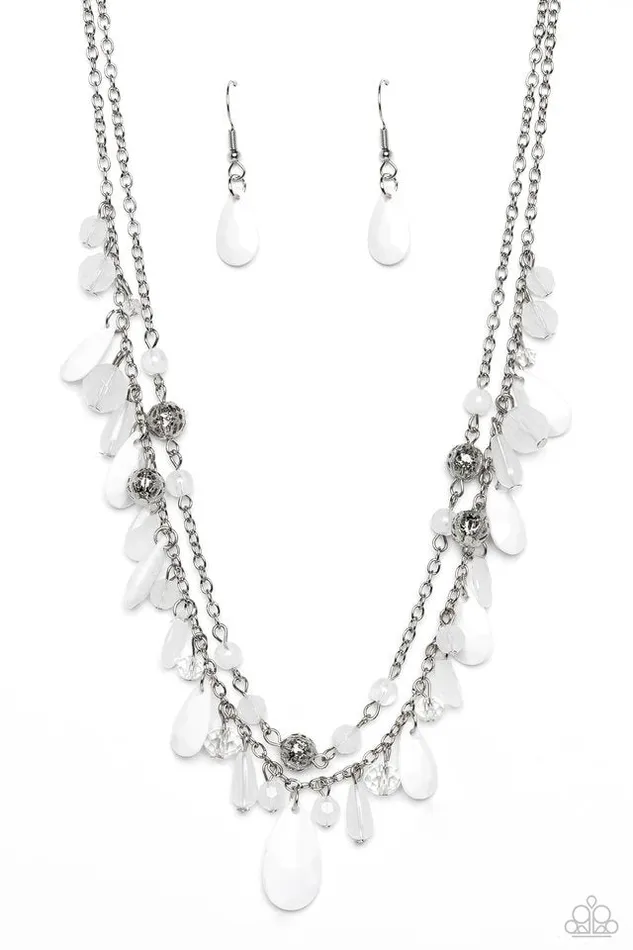 Necklaces Paparazzi Necklace Flirty Flood White Paparazzi Jewelry Necklaces Paparazzi Necklace Flirty Flood White Paparazzi Jewelry