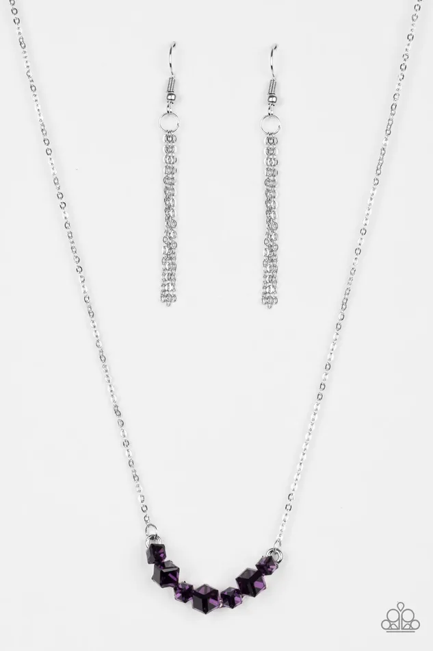 Necklaces Paparazzi Necklace Loaded Dice Purple Paparazzi Jewelry