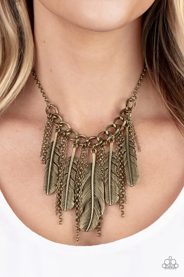 Necklaces Paparazzi Necklace NEST Friends Forever Brass Paparazzi Jewelry