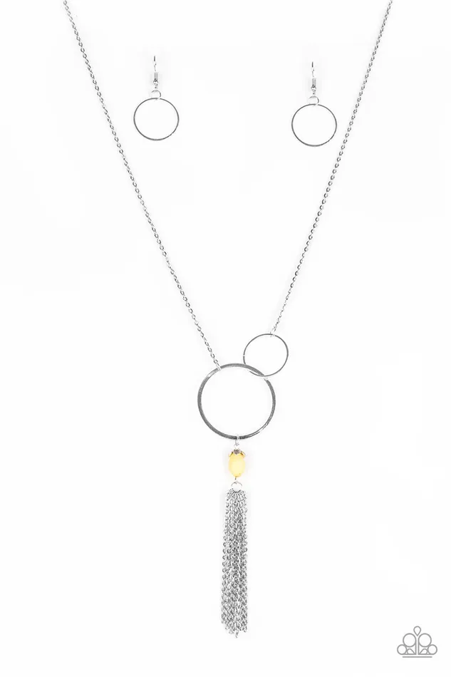 Necklaces Paparazzi Necklace Offshore Odyssey Yellow Paparazzi Jewelry