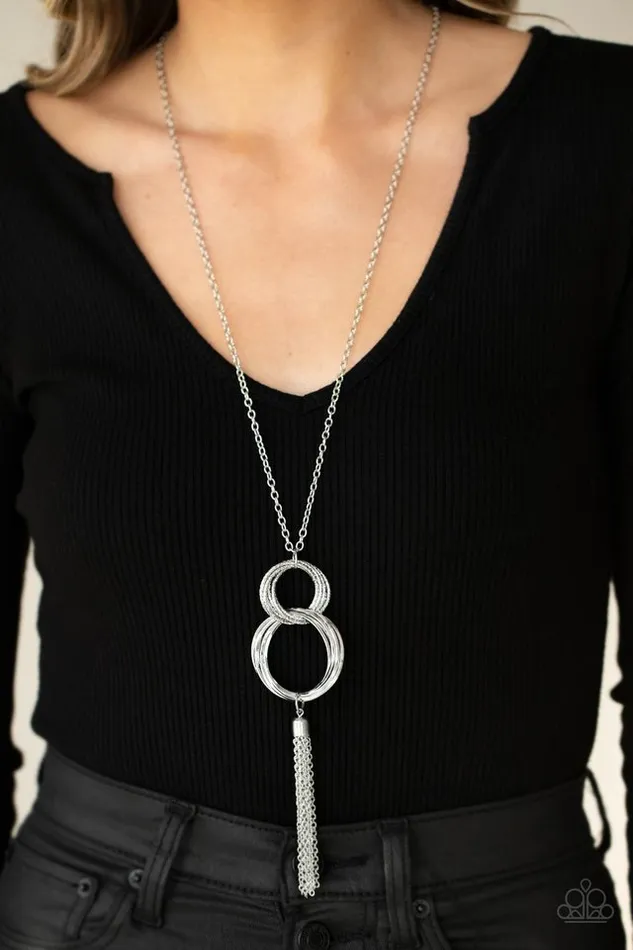 Necklaces Paparazzi Necklace Orbiting Splendor Silver Paparazzi Jewelry