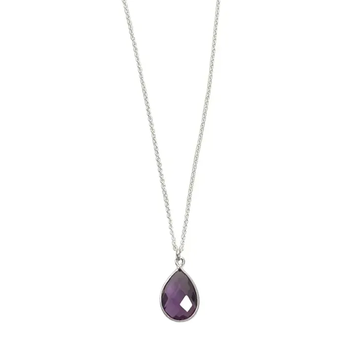 Necklaces PHILIPPA ROBERTS JEWELRY Silver Amethyst Drop Necklace