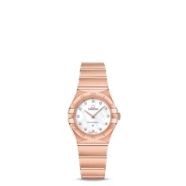 Omega Bracelets Omega Constellation 25mm Watch Ref 13150256055001 White Mother of Pearl Diamond Index Dial 18K Rose Gold Bracelet Omega Bracelets Omega Constellation 25mm Watch Ref 13150256055001 White Mother of Pearl Diamond Index Dial 18K Rose Gold Bracelet