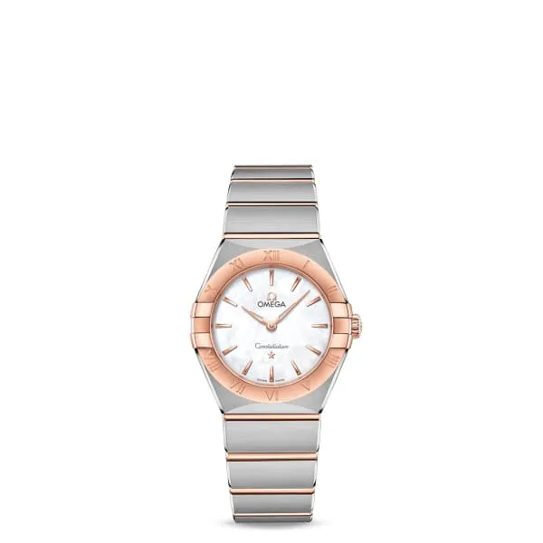 Omega Bracelets Omega Constellation 28mm Watch Ref 13120286005001 White Mother of Pearl Index Dial 18K Rose Gold Bezel Two Tone Stainless Steel 18K Rose Gold Bracelet Omega Bracelets Omega Constellation 28mm Watch Ref 13120286005001 White Mother of Pearl Index Dial 18K Rose Gold Bezel Two Tone Stainless Steel 18K Rose Gold Bracelet