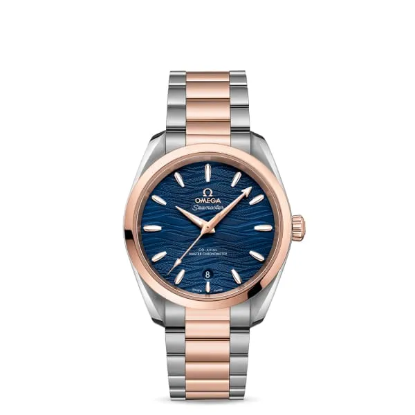 Omega Bracelets Omega Seamaster 38mm Watch Ref 22020382003001 Blue Index Dial Two Tone Stainless Steel 18K Rose Gold Bracelet Omega Bracelets Omega Seamaster 38mm Watch Ref 22020382003001 Blue Index Dial Two Tone Stainless Steel 18K Rose Gold Bracelet