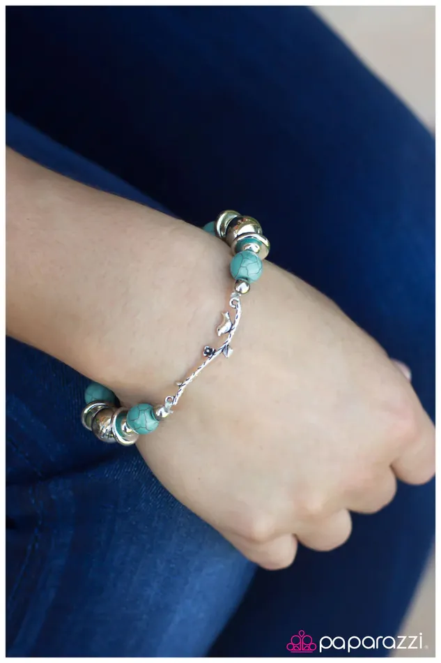 Paparazzi Bracelet A Little Bird Told Me Blue Paparazzi Jewelry Bracelets