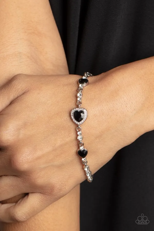 Paparazzi Bracelet Amor Actually Black Paparazzi Jewelry Bracelets