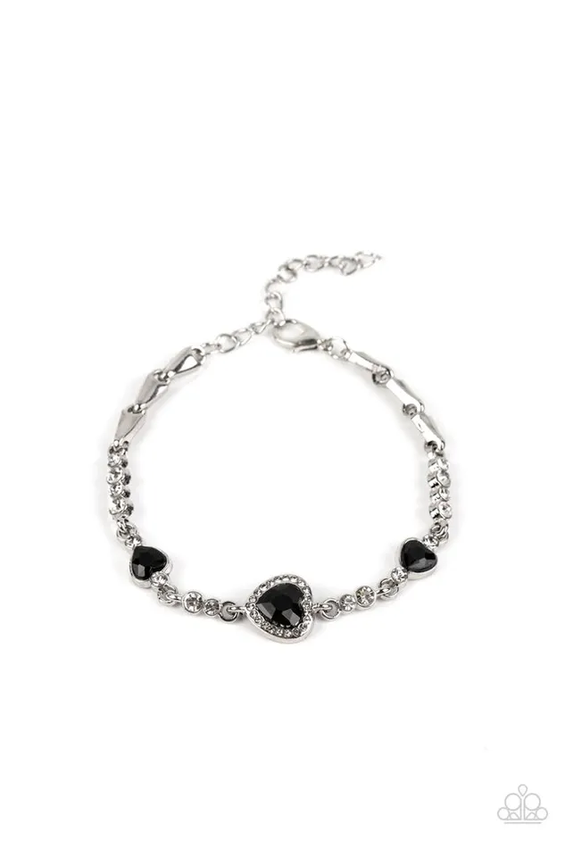 Paparazzi Bracelet Amor Actually Black Paparazzi Jewelry Bracelets