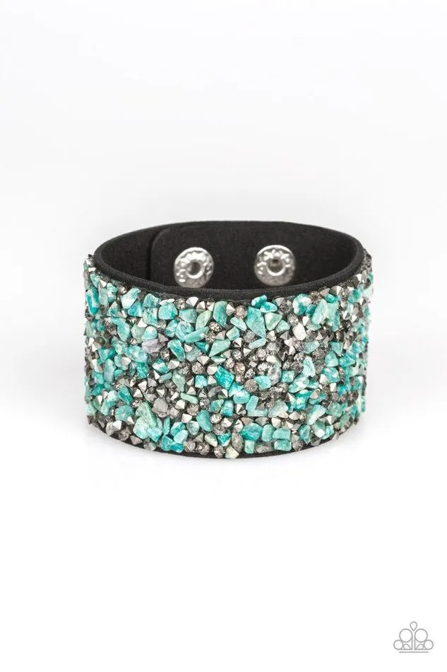 Paparazzi Bracelet Crush Rush Green Paparazzi Jewelry Bracelets