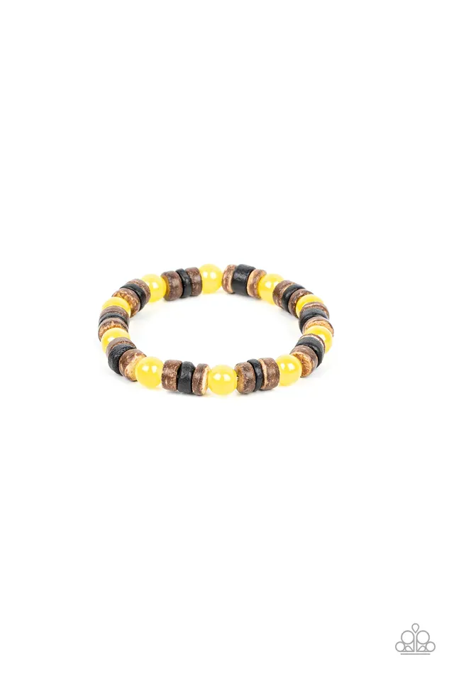 Paparazzi Bracelet Durango Drifter Yellow Paparazzi Jewelry Bracelets