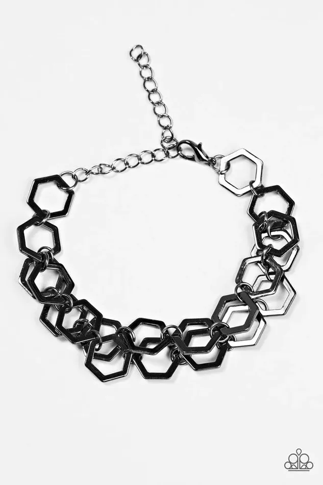 Paparazzi Bracelet HEX Yeah Black Paparazzi Jewelry Bracelets