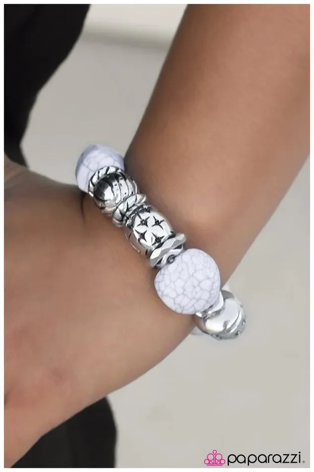 Paparazzi Bracelet In Other Words White Paparazzi Jewelry Bracelets