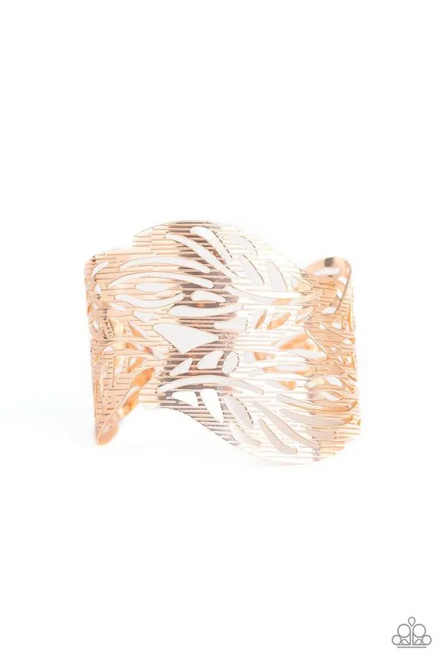 Paparazzi Bracelet Leafy Lei Rose Gold Paparazzi Jewelry Bracelets