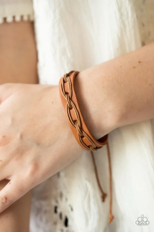 Paparazzi Bracelet Macho Mystery Brown Paparazzi Jewelry Bracelets