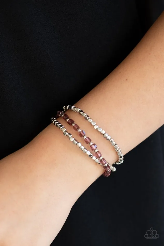 Paparazzi Bracelet Mix and Mash Purple Paparazzi Jewelry Bracelets