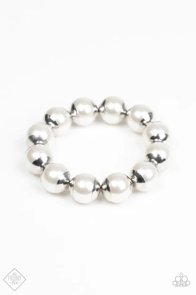 Paparazzi Bracelet One Woman ShowSTOPPER White Paparazzi Jewelry Bracelets