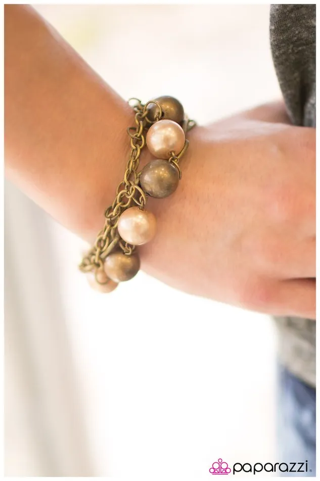 Paparazzi Bracelet Right Side of the Tracks Brass Paparazzi Jewelry Bracelets