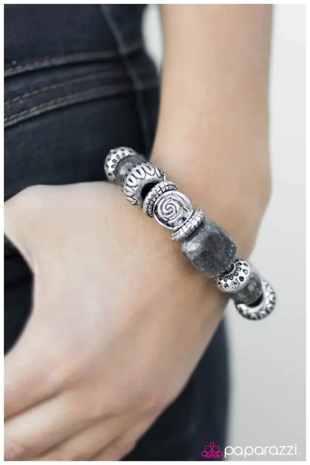 Paparazzi Bracelet Rock Steady Silver Paparazzi Jewelry Bracelets