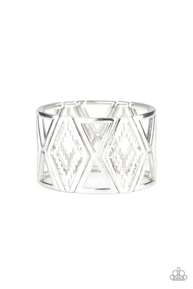 Paparazzi Bracelet Textile Tango Silver Paparazzi Jewelry Bracelets