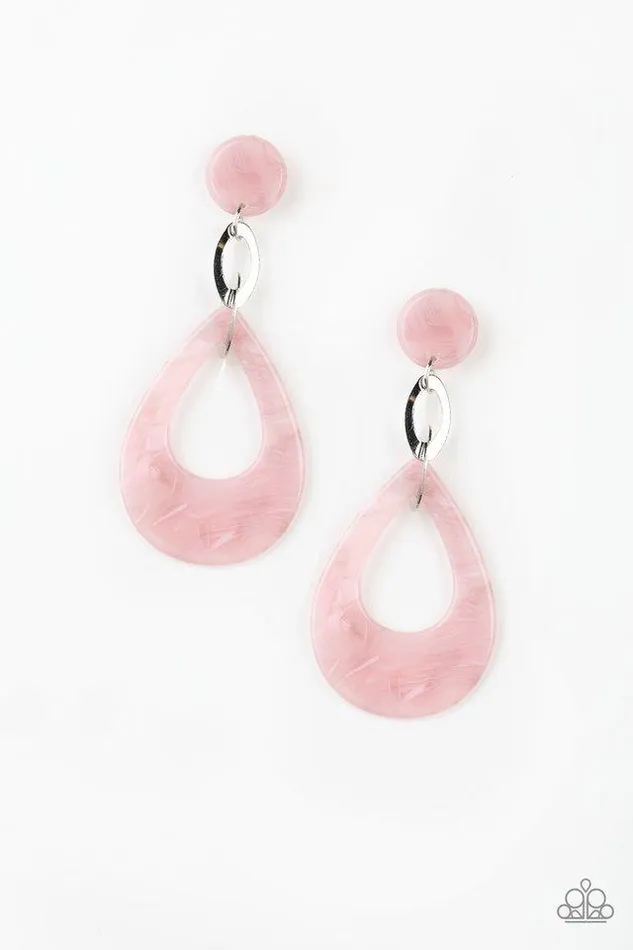 Paparazzi Earring Beach Oasis Pink Paparazzi Jewelry Earrings
