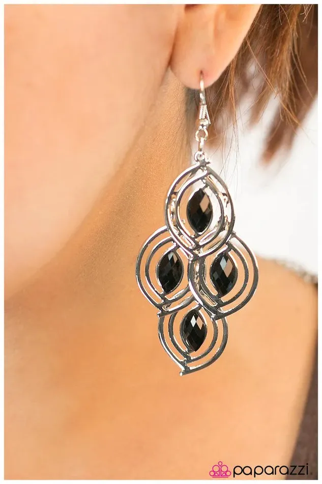 Paparazzi Earring Chivalry Is Dead Black Paparazzi Jewelry Earrings
