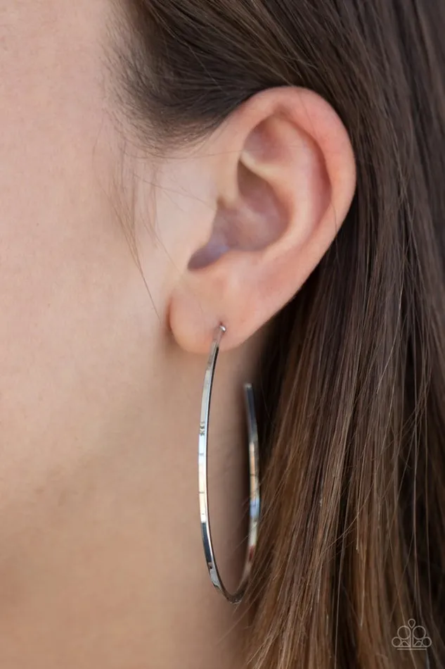 Paparazzi Earring Cool Curves Silver Paparazzi Jewelry Earrings