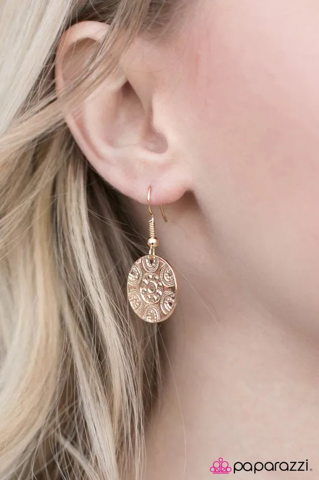 Paparazzi Earring Culture Shock Gold Paparazzi Jewelry Earrings