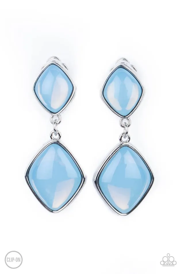 Paparazzi Earring Double Dipping Diamonds Blue Paparazzi Jewelry Earrings Paparazzi Earring Double Dipping Diamonds Blue Paparazzi Jewelry Earrings