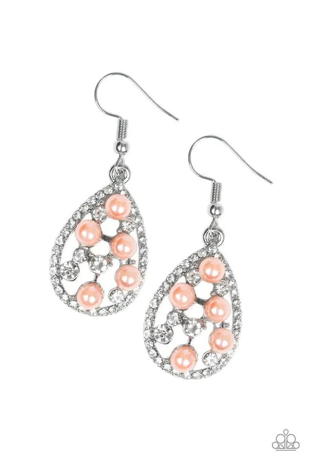 Paparazzi Earring Faulously Wealthy Orange Paparazzi Jewelry Earrings