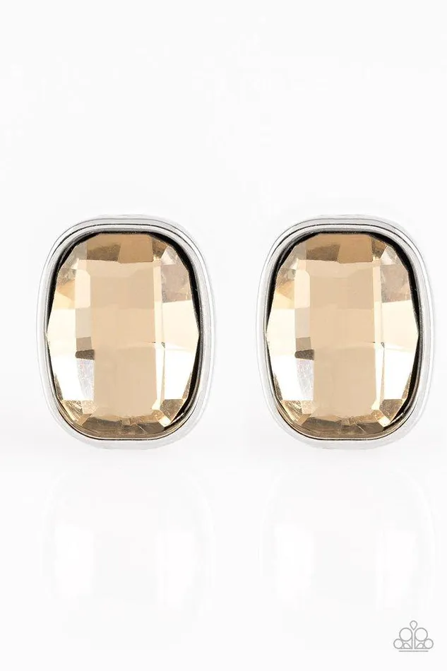 Paparazzi Earring Incredibly Iconic Brown Paparazzi Jewelry Earrings