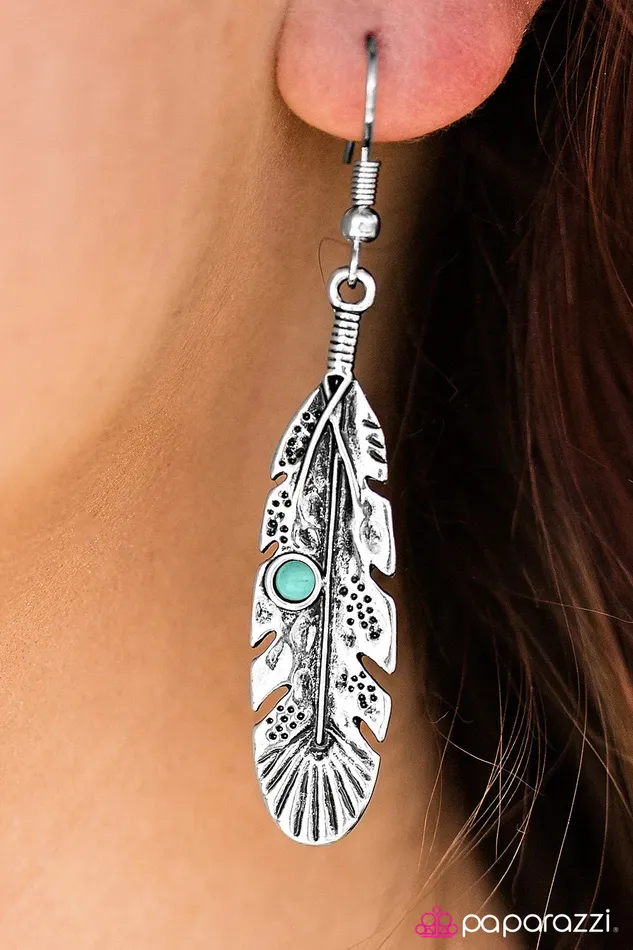 Paparazzi Earring Its Never Too Late To Fly Blue Paparazzi Jewelry Earrings