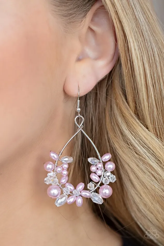 Paparazzi Earring Marina Banquet Pink Paparazzi Jewelry Earrings
