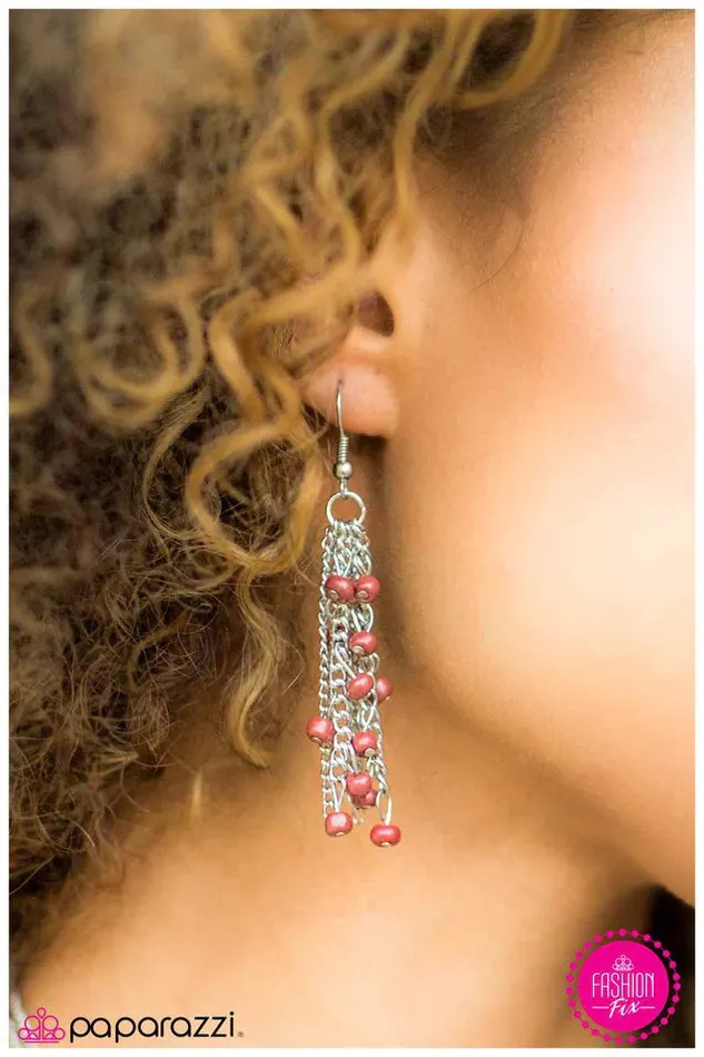 Paparazzi Earring Out Of This World Red Paparazzi Jewelry Earrings